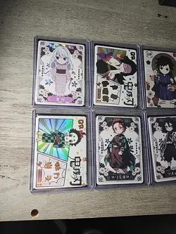 Lot of 8 Demon Slayer Kimetsu No Yaiba CCG QR Cards All NM - Image 1