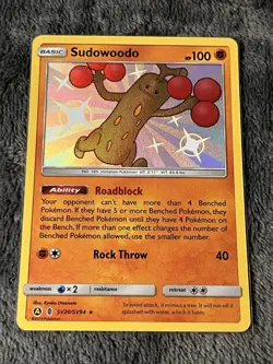 ✨Sudowoodo SV20/SV94 Hidden Fates Baby Shiny Holo Rare M/NM Pokemon Card✨ - Image 1