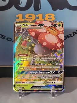 Vileplume GX 4/236 Cosmic Eclipse 2019 Pokemon TCG Ultra Rare Holo Card - Image 1