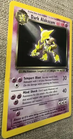 Dark Alakazam - 1/82 - Pokemon Team Rocket Unlimited Holo Rare Card WOTC (HP) - Image 3
