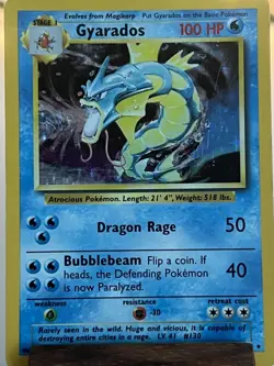 Gyarados Holo 6/102 - Base Set - Vintage Pokemon Card - LP - Image 2