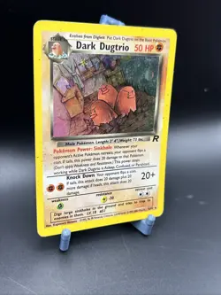 Pokemon Dark Dugtrio TCG Holo Card 6/82 Unlimited Team Rocket MP/HP - Image 2