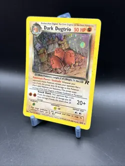 Pokemon Dark Dugtrio TCG Holo Card 6/82 Unlimited Team Rocket MP/HP - Image 4