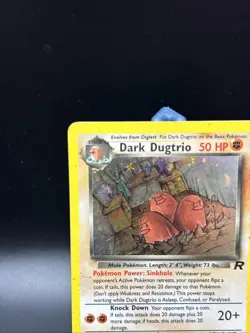 Pokemon Dark Dugtrio TCG Holo Card 6/82 Unlimited Team Rocket MP/HP - Image 5