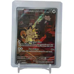 Team Rocket's Meowth 203/182 Destined Rivals Full Art Ultra Rare Pokemon Card NM - Image 1