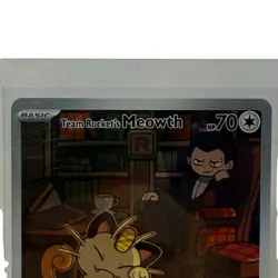 Team Rocket's Meowth 203/182 Destined Rivals Full Art Ultra Rare Pokemon Card NM - Image 2