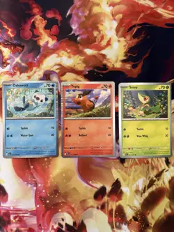 Black Bolt White Flare Promo - Oshawott, Tepig, Snivy - 3 cards Pokemon TCG Lot - Image 1