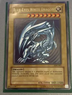 Yu-Gi-Oh! Blue-Eyes White Dragon Lot of 3 : Cards SDK-001 2x BPT-003 1x - MP - Image 3