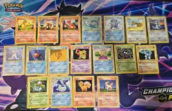 Pokemon Base Set Shadowless Lot (18 cards total) - Image 1