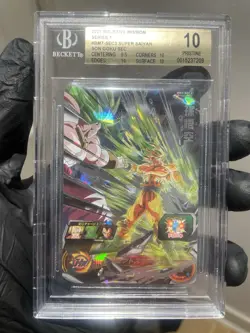 son goku broly bm7-sec3 bgs 10 dragon ball super heroes card game psa dbs sec - Image 1