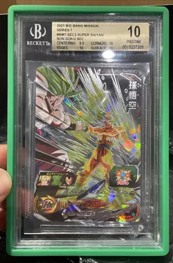 son goku broly bm7-sec3 bgs 10 dragon ball super heroes card game psa dbs sec - Image 3