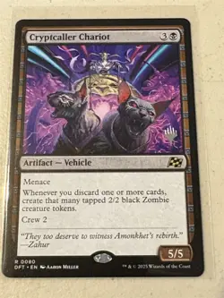 mtg promo pack Cryptcaller Chariot, vehicle, Aetherdrift, unplayed - Image 1