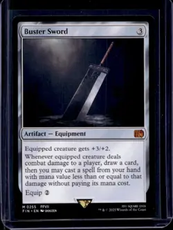 2025 Magic MTG Final Fantasy Buster Sword Foil Rare #0255 - Image 1