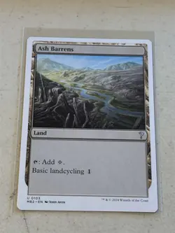 mtg white border Ash Barrens, Mystery Booster 2, unplayed - Image 1