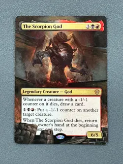 The Scorpion God MTG Lorwyn Eclipsed Commander Hand Painted Extended Altered Art - Image 1