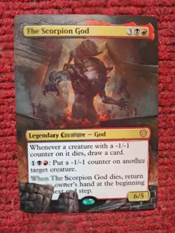The Scorpion God MTG Lorwyn Eclipsed Commander Hand Painted Extended Altered Art - Image 2