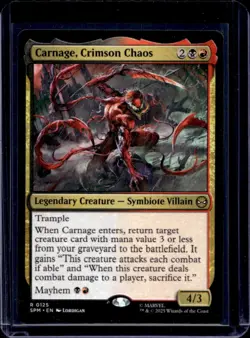 2025 Magic MTG Marvel's Spider-Man Carnage Crimson Chaos Foil Rare #0125 - Image 1