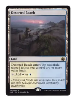 MTG - Deserted Beach 260 - Innistrad: Midnight Hunt Regular English Rare NM - Image 1