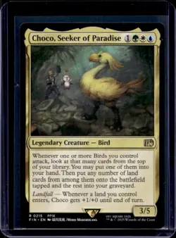 2025 Magic MTG Final Fantasy Choco Seeker of Paradise Foil Rare #0215 - Image 1