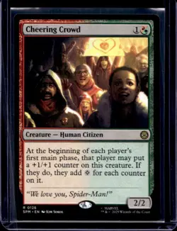 2025 Magic MTG Marvel's Spider-Man Cheering Crowd Foil Rare #0126 - Image 1