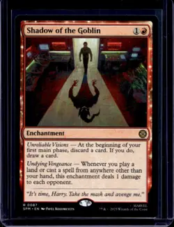 2025 Magic MTG Marvel's Spider-Man Shadow of Goblin Foil Rare #0087 - Image 1