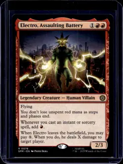 2025 Magic MTG Marvel's Spider-Man Electro, Assaulting Battery #0076 - Image 1