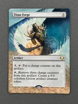 Titan Forge MTG Edge of Eternities Commander Hand Painted Borderless Altered Art - Image 1