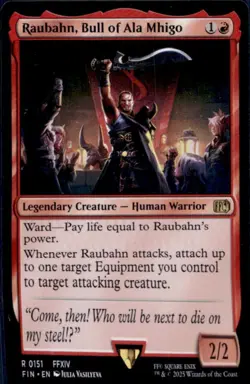 2025 Magic MTG Final Fantasy Raubahn Bull of Ala Mhigo Foil Rare #0151 - Image 1