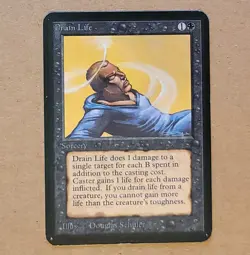 MTG - Magic the Gathering - Alpha Drain Life - LP - Image 1