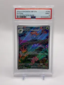 2023 POKEMON OBF EN-OBSIDIAN FLAMES ILLUSTRATION RARE #198 GLOOM PSA 9 - Image 1
