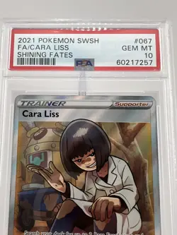 2021 POKEMON SWORD & SHIELD SHINING FATES #067 FULL ART/CARA LISS PSA 10 - Image 3