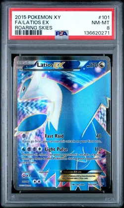 Pokemon Roaring Skies Latios EX Full Art #101 - PSA 8 - Image 1