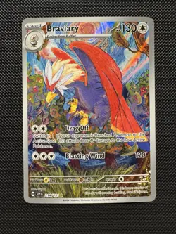 Pokemon TCG Braviary 214/191 SV08: Surging Sparks Illustration Rare Near Mint - Image 1