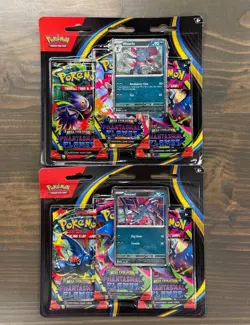 Pokemon Phantasmal Flames ME02 3-Pack Blister Set of 2! Brand New - Image 1