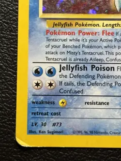 Misty's Tentacruel Holo Rare Gym Heroes 010/132 HP Pokemon TCG - Image 4