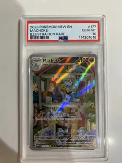 2023 Pokemon Mew EN-151 Machoke #177 Illustration Rare PSA 10 - Image 3