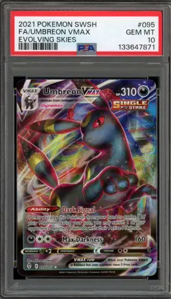 Pokemon Umbreon VMAX Evolving Skies Full Art #095 PSA 10 Gem Mint - Image 1