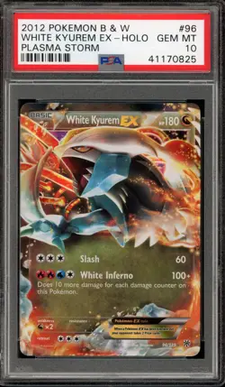 Pokemon White Kyurem EX Plasma Storm Holo Ultra Rare #96 PSA 10 Gem Mint - Image 1