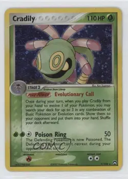 Cradily Holo Pokemon EX Power Keepers #7 2007 - Image 1
