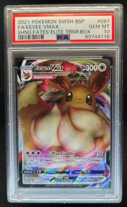 2019-2023 Pokemon SWSH Black Star Promos Eevee VM #SWSH087 PSA 10 - Image 1