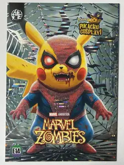 Marvel Zombies (Pikachu) #E14 - Silver Holo Box Hit - Pikachu Cosplay Pokemon - Image 1
