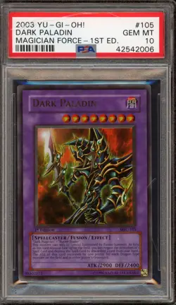 Yu-Gi-Oh! Dark Paladin MFC 1st Ed MFC-105 CORRECTED ART SCRATCHED CASE PSA 10 - Image 1