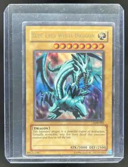 2002 Yu-Gi-Oh! Legend of Blue Eyes White Dragon Blue-Eyes #LOB-001 - Image 1