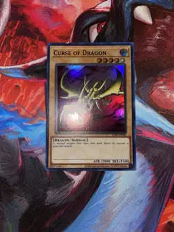 Yugioh! Curse of Dragon LOB-EN066 Super Rare 25th Anniversary Light Play - Image 1