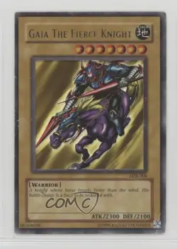 Gaia The Fierce Knight YuGiOh Legend of Blue Eyes White Dragon #LOB-006 2002 - Image 1