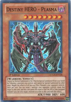 1996 TCG 1st Edition DESTINY HERO - PLASMA HOLO RARE #LCGX-EN134 - Image 1
