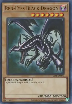 YuGiOh Red Eyes Black Dragon LOB-EN070 Legend Of Blue Eyes 25th Anniversary NM - Image 1