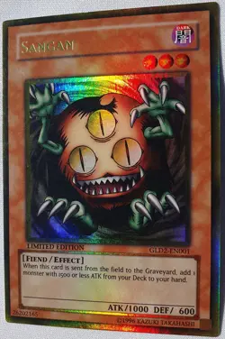 Yugioh 1x Sangan GLD2-EN001 Gold Rare Limited Edition Near Mint - Image 2