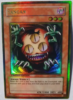 Yugioh 1x Sangan GLD2-EN001 Gold Rare Limited Edition Near Mint - Image 4