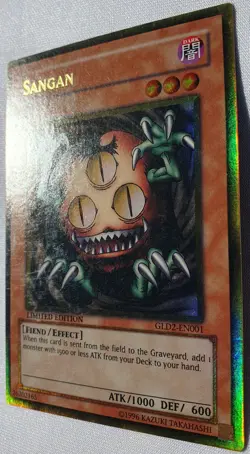 Yugioh 1x Sangan GLD2-EN001 Gold Rare Limited Edition Near Mint - Image 5